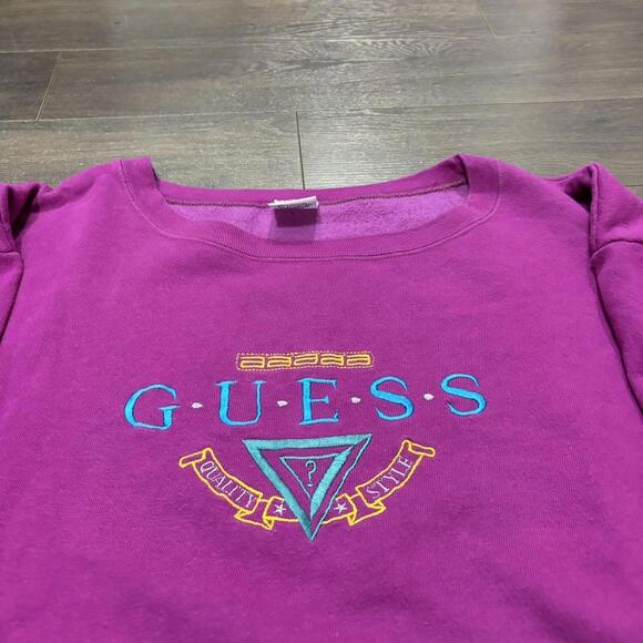 Vintage Embroidered Guess Crewneck Sweatshirt 90s O/S - Picture 1 of 5